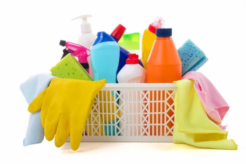 Professional turnover cleaning in a short-term rental kitchen