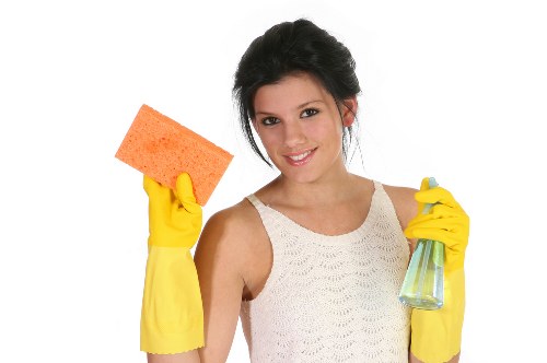 Eco-friendly office cleaning in a contemporary workplace