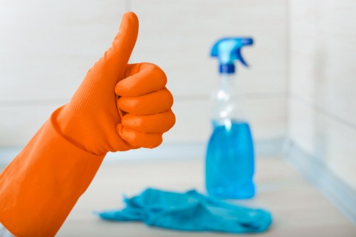 Commercial one off cleaning in an office workspace