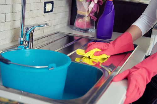 Detailed cleaning work by Wimbledon cleaning specialists in a bright interior